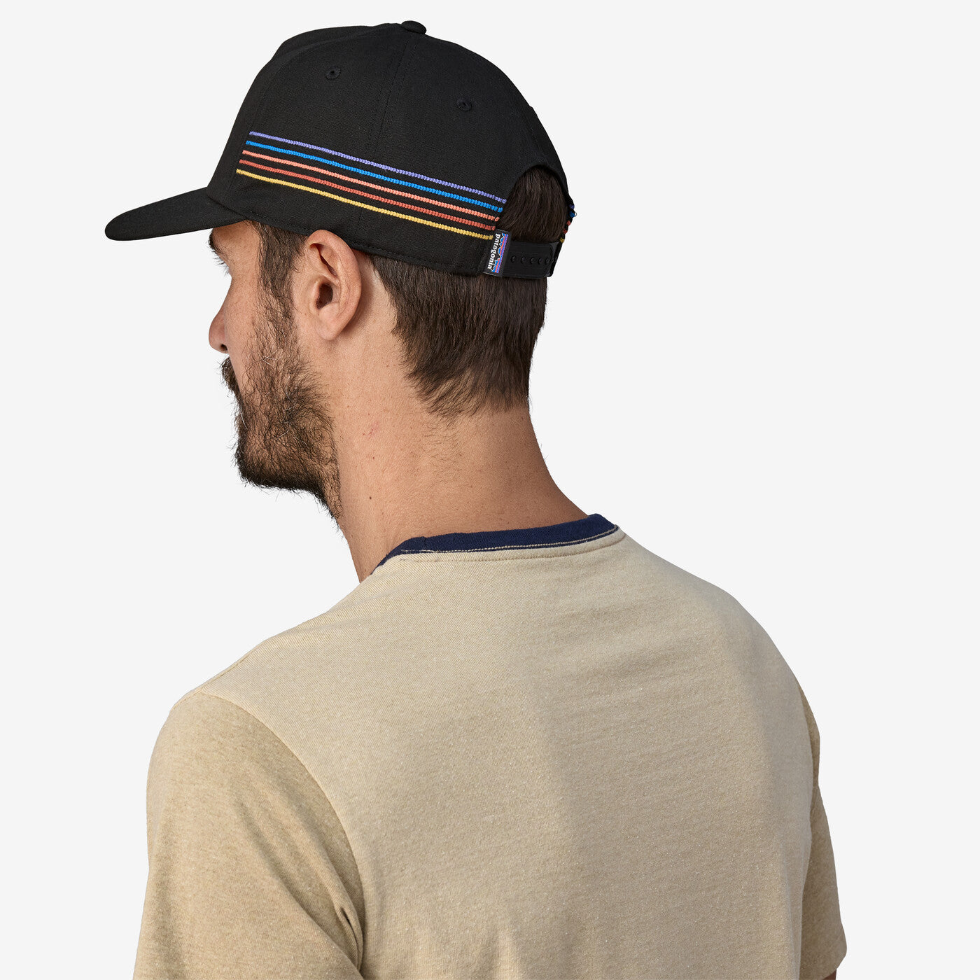 PATAGONIA LINE LOGO RIDGE STRIPE FUNFARER CAP (BLACK)