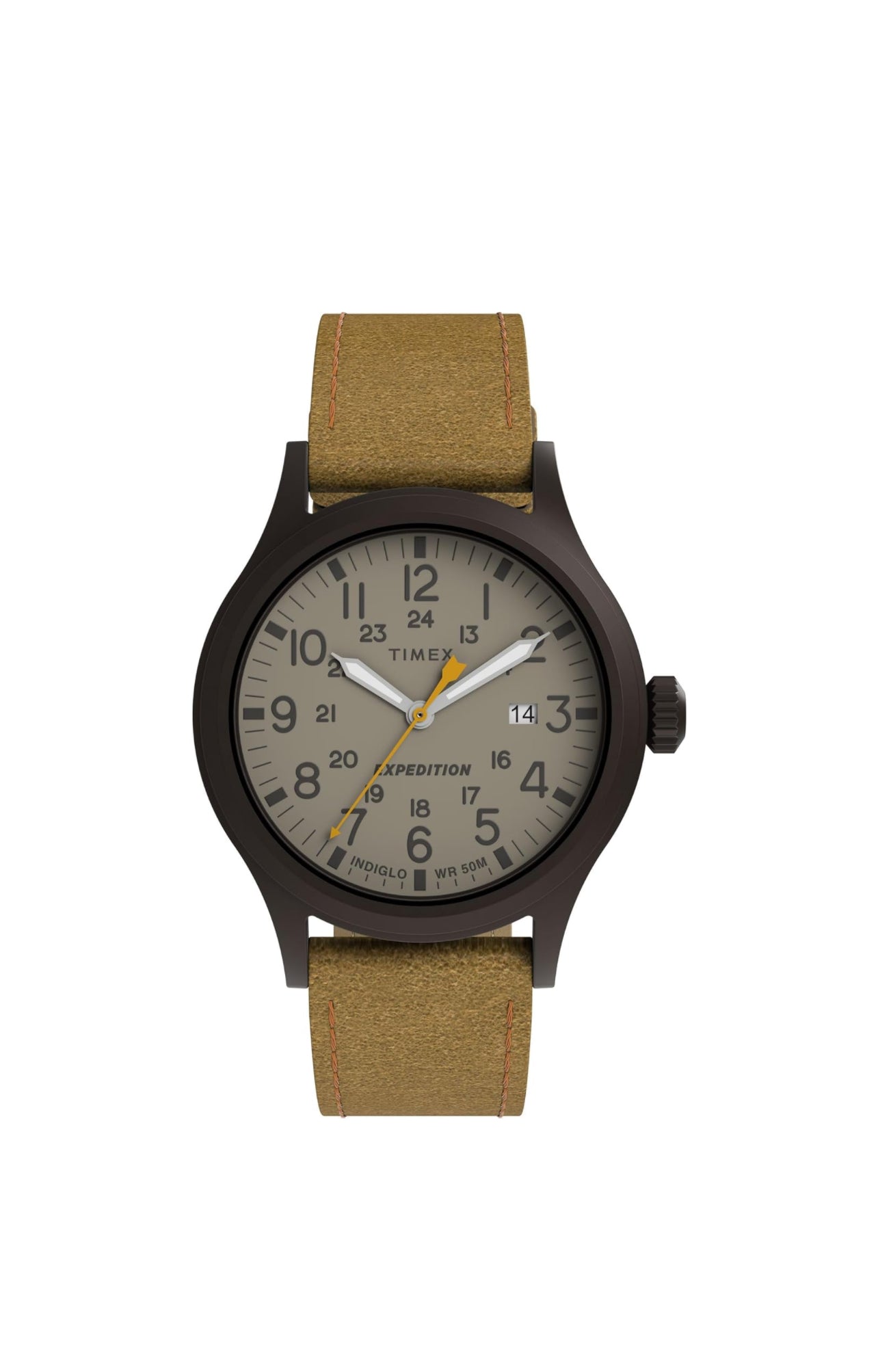 TIMEX MEN'S EXPEDITON WATCH -LEATHER STRAP