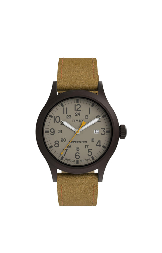 TIMEX MEN'S EXPEDITON WATCH -LEATHER STRAP