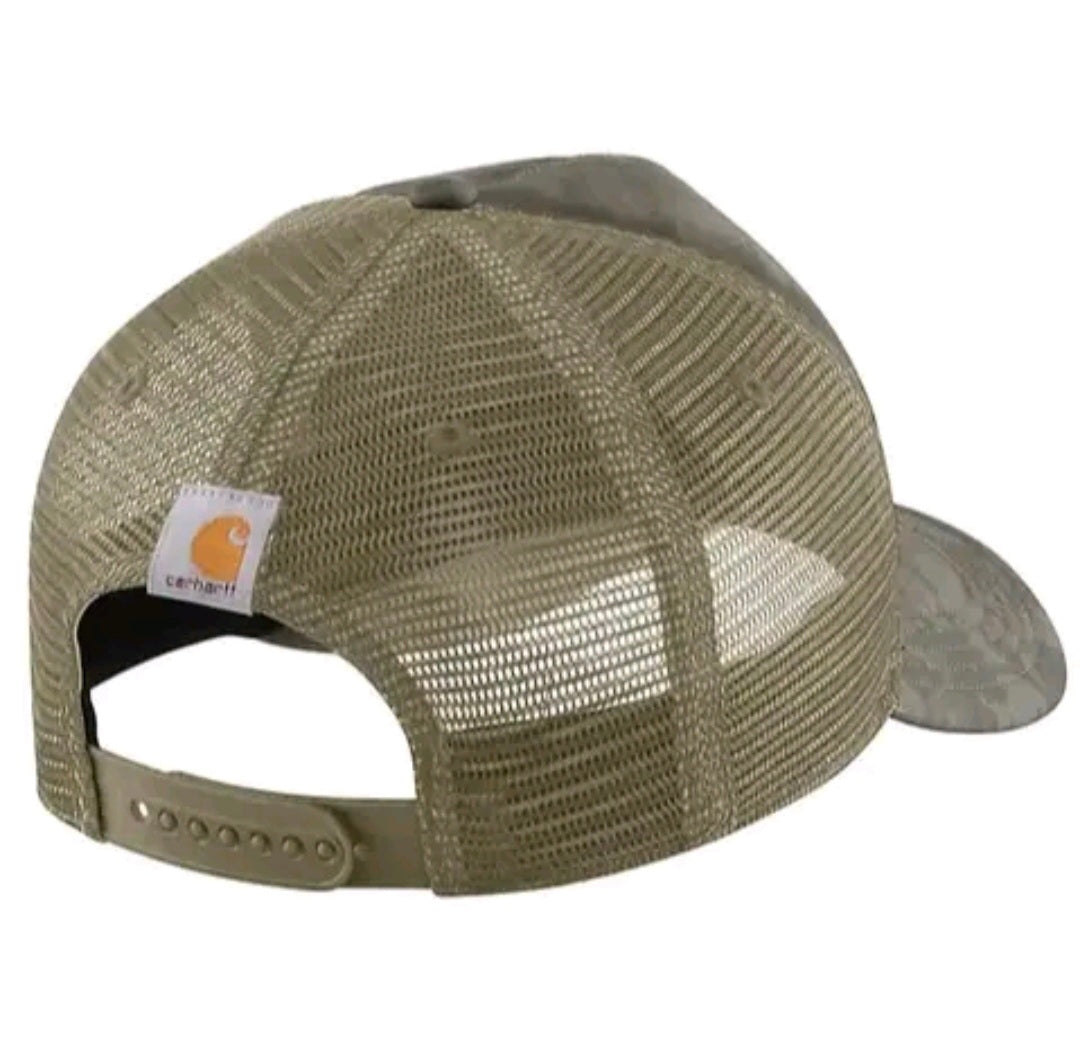 CARHARTT TRUCKER CAMO LOGO GRAPHIC
CAP (BURNT OLIVE TREE CAMO)