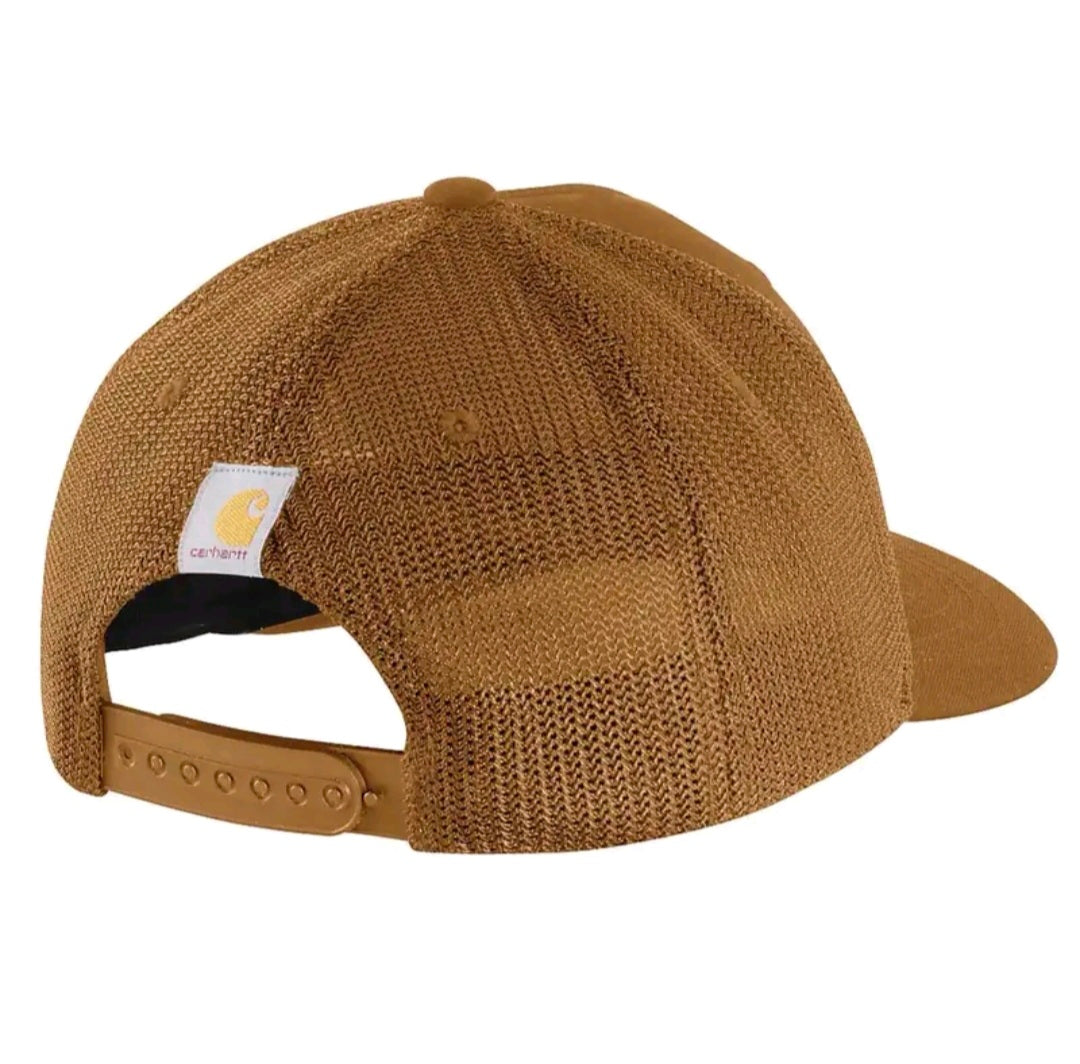 CARHARTT RUGGED FLEX CANVAS
MESHBACK 1889 PATCH CAP (BROWN)