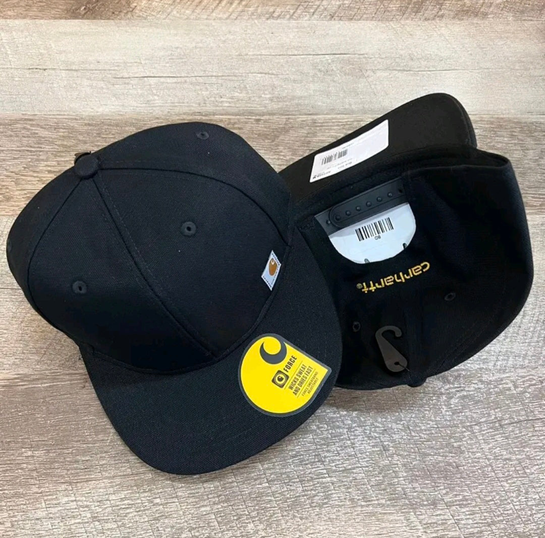 CARHARTT FIRM DUCK FLAT BRIM CAP (BLACK)