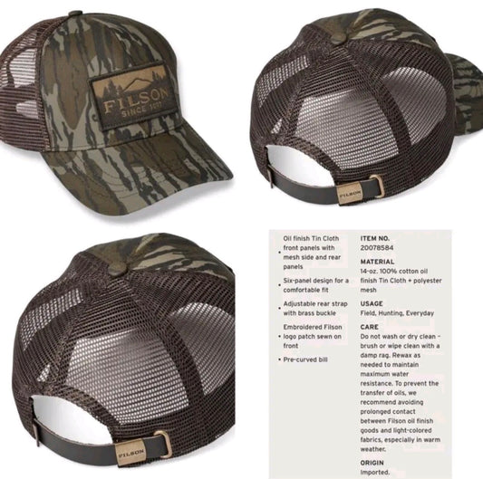 FILSON MESH LOGGER CAP (MOSSY OAK)