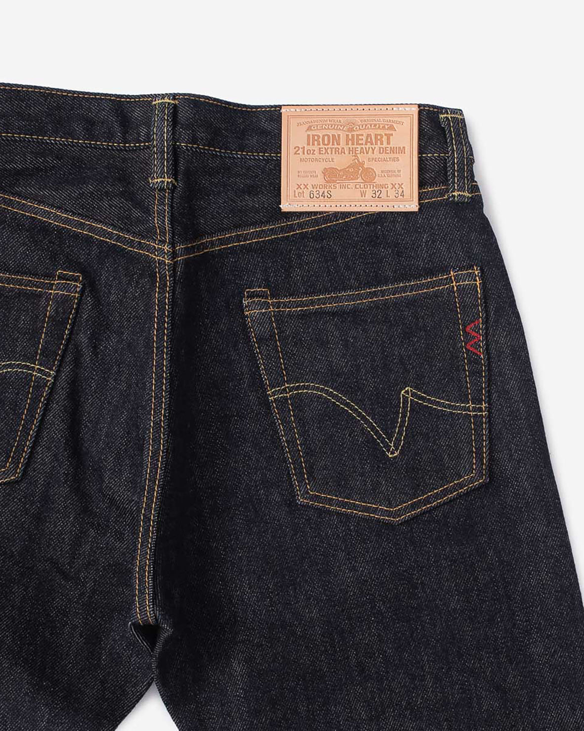 IRON HEART 634S 210Z SELVEDGE DENIM STRAIGHT CUT JEANS - INDIGO