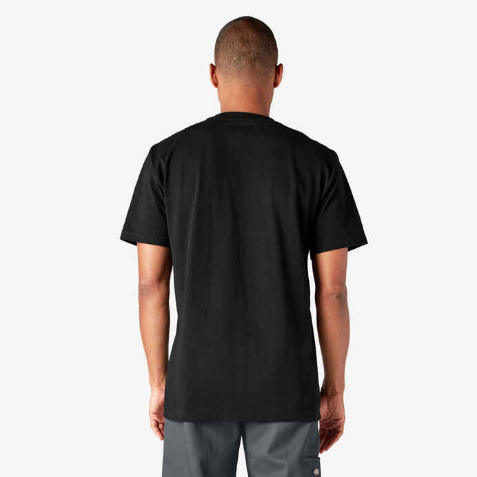 DICKIES HEAVYWEIGHT SHORT SLEEVE POCKET T-SHIRT (BLACK)