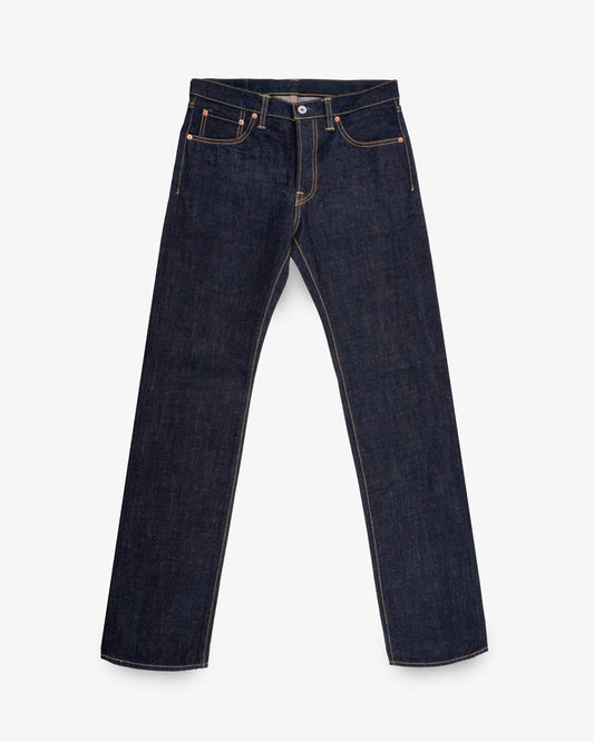 IRON HEART 666 170Z SELVEDGE DENIM SLIM STRAIGHT CUT JEANS - NATURAL INDIGO