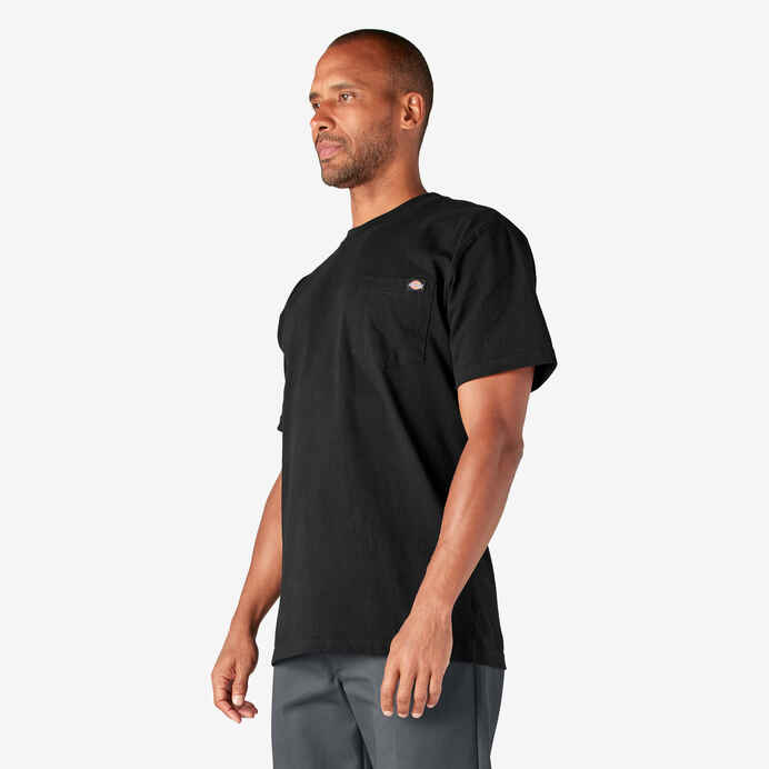 DICKIES HEAVYWEIGHT SHORT SLEEVE POCKET T-SHIRT (BLACK)