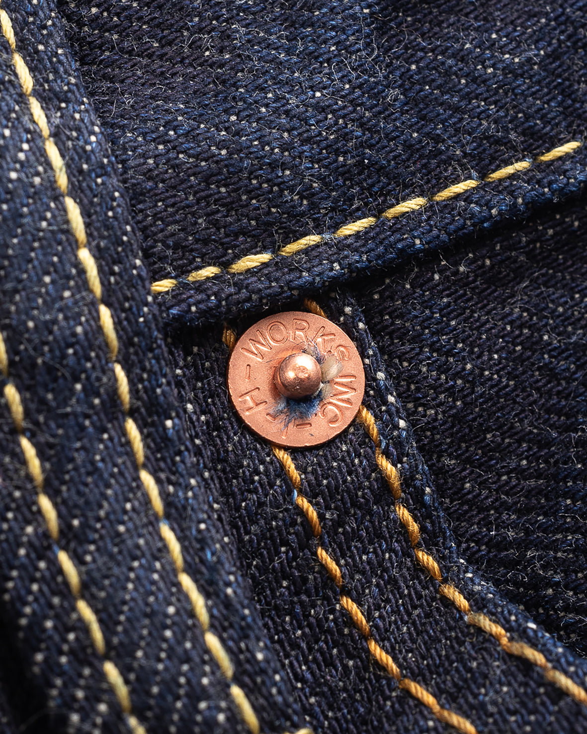 IRON HEART 666 170Z SELVEDGE DENIM SLIM STRAIGHT CUT JEANS - NATURAL INDIGO