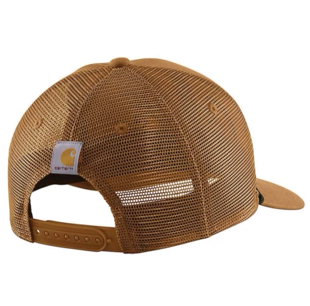 CARHARTT CANVAS MESHBACK SCRIPT CAP (BROWN)