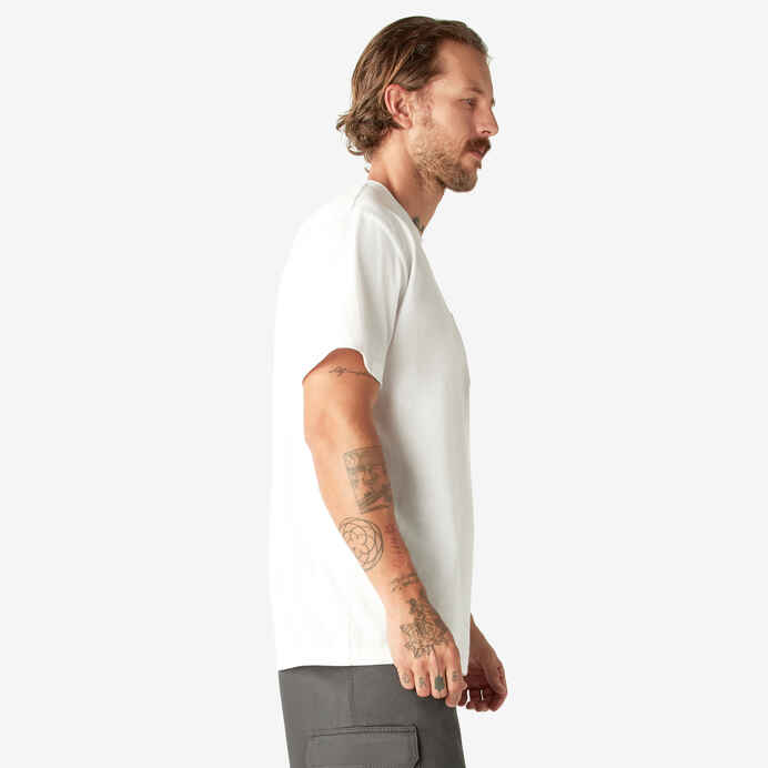 DICKIES HEAVYWEIGHT SHORT SLEEVE POCKET T-SHIRT (WHITE)