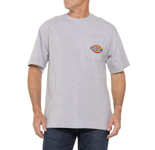 DICKIES POCKET LOGO T-SHIRT - SHORT SLEEVE (HEATHER GREY)