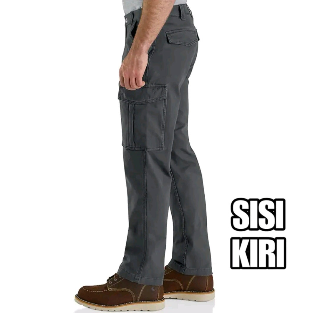CARHARTT RUGGED FLEX RELAXED FIT
CANVAS CARGO WORK PANT (DARK KHAKI)