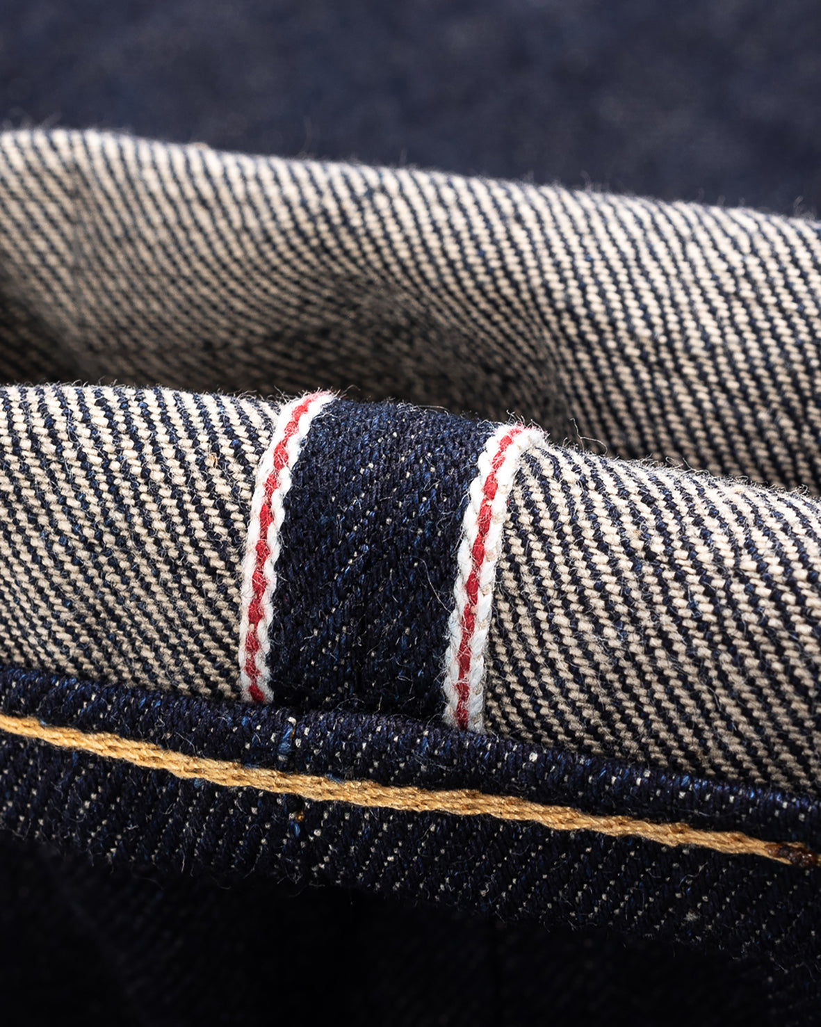IRON HEART 666 170Z SELVEDGE DENIM SLIM STRAIGHT CUT JEANS - NATURAL INDIGO