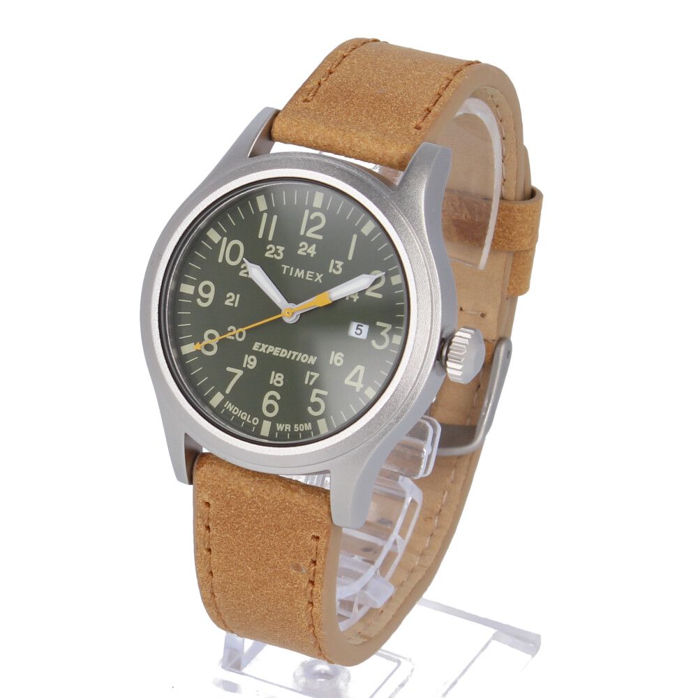 TIMEX MEN'S EXPEDITON WATCH -LEATHER STRAP