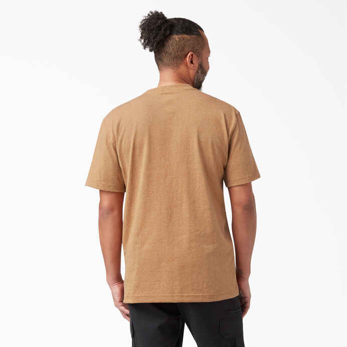 DICKIES HEAVYWEIGHT HEATHERED SHORT SLEEVE POCKET T-SHIRT (BROWN DUCK HEATHER)