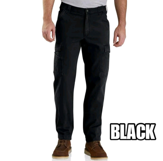CARHARTT RUGGED FLEX RELAXED FIT
CANVAS CARGO WORK PANT (BLACK)