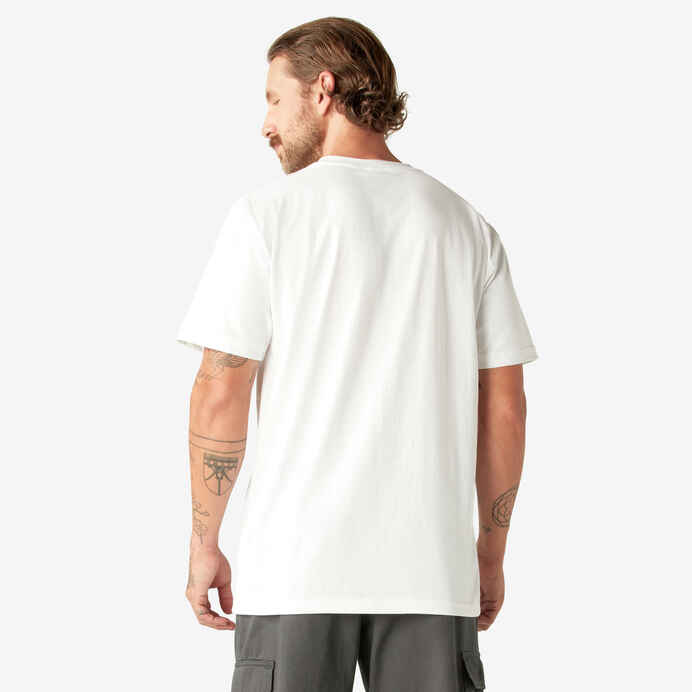 DICKIES HEAVYWEIGHT SHORT SLEEVE POCKET T-SHIRT (WHITE)