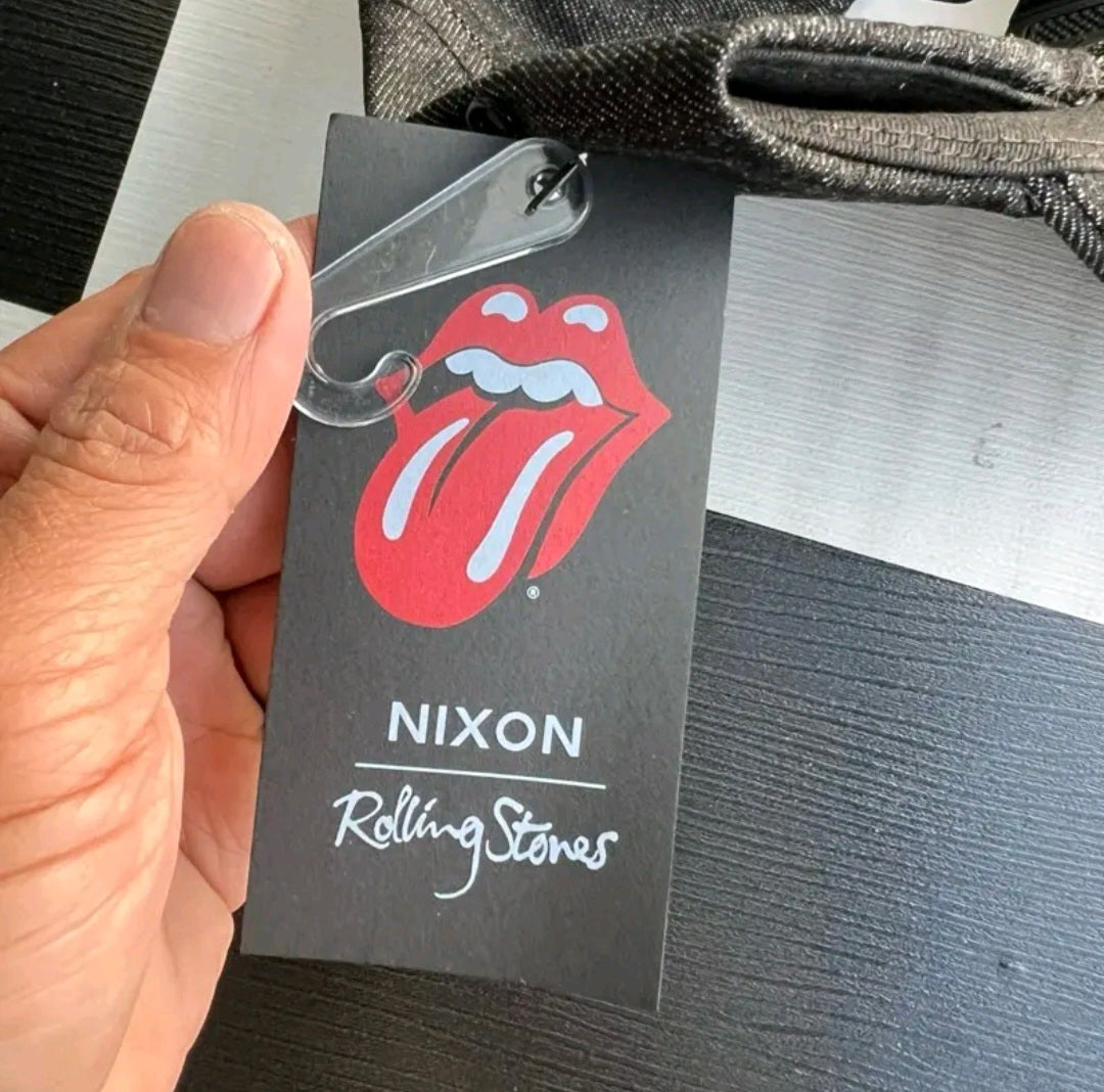 NIXON x THE ROLLING STONES STRAPBACK CAP, LIMITED EDITION (BLACK)