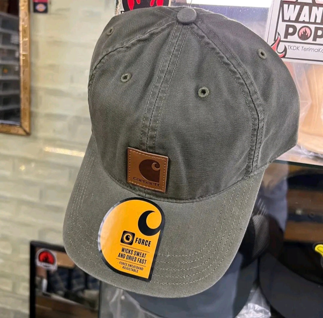 CARHARTT CANVAS CAP (ARMY GREEN)