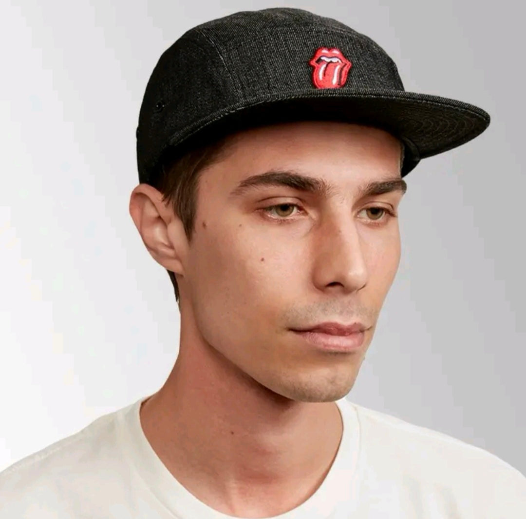 NIXON x THE ROLLING STONES STRAPBACK CAP, LIMITED EDITION (BLACK)