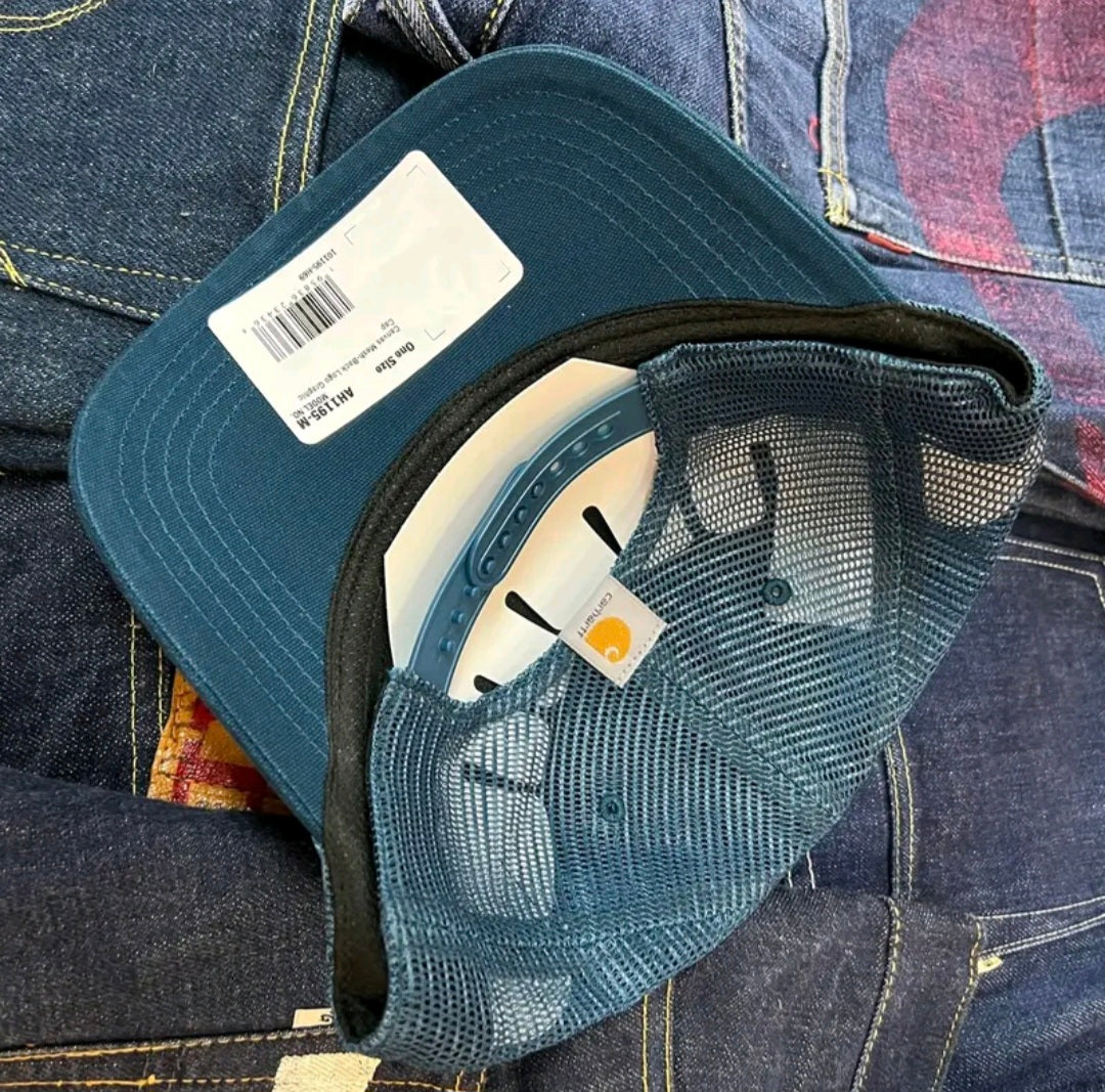 CARHARTT CANVAS MESHBACK LOGO GRAPHIC (NIGHT BLUE)