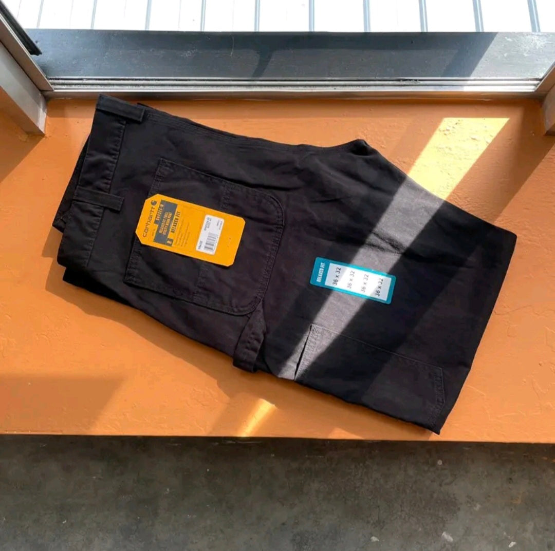 CARHARTT RELAXED FIT TWILL UTILITY WORK
PANT (BLACK)
