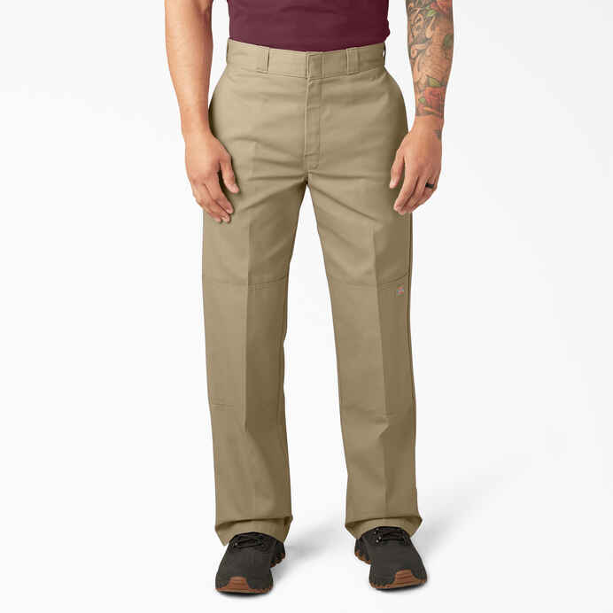 DICKIES LOOSE FIT DOUBLE KNEE WORK PANTS (KHAKI)