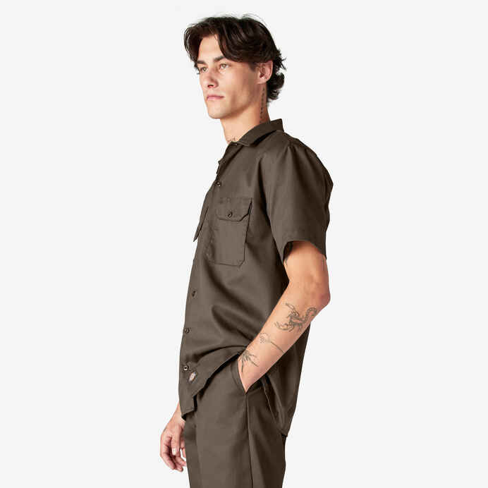 DICKIES SHORT SLEEVE WORKSHIRT (MUSHROOM)