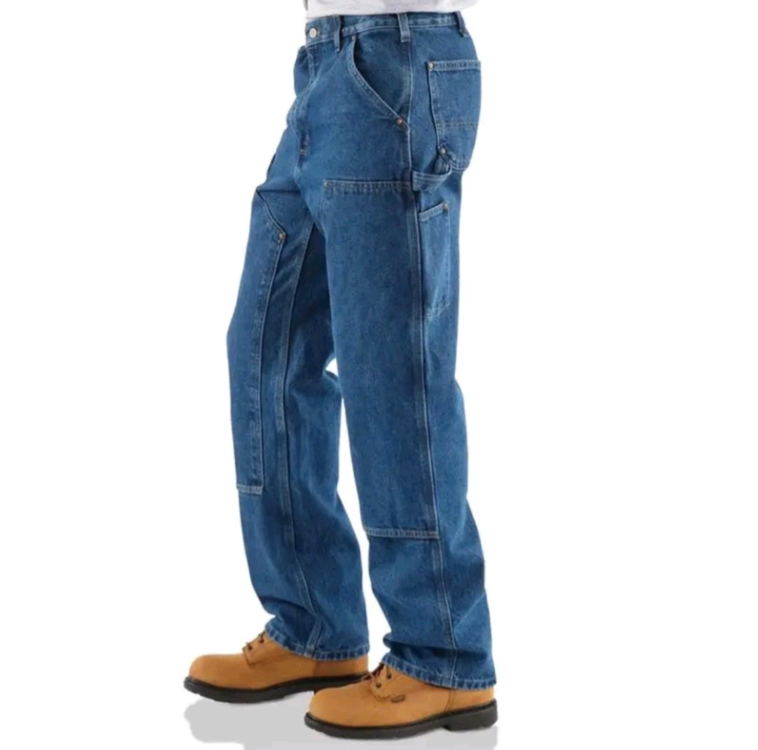 CARHARTT LOOSE ORIGINAL FIT DOUBLE FRONT WASHED LOGGER JEAN (DARKSTONE)