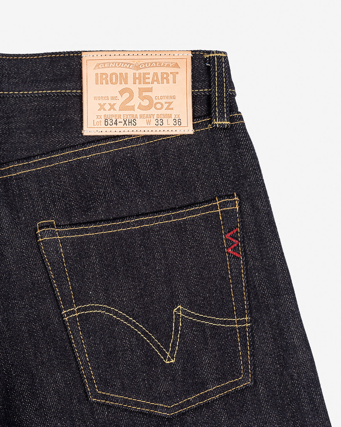 IRON HEART 634 - 250Z SELVEDGE DENIM
STRAIGHT CUT JEANS - INDIGO