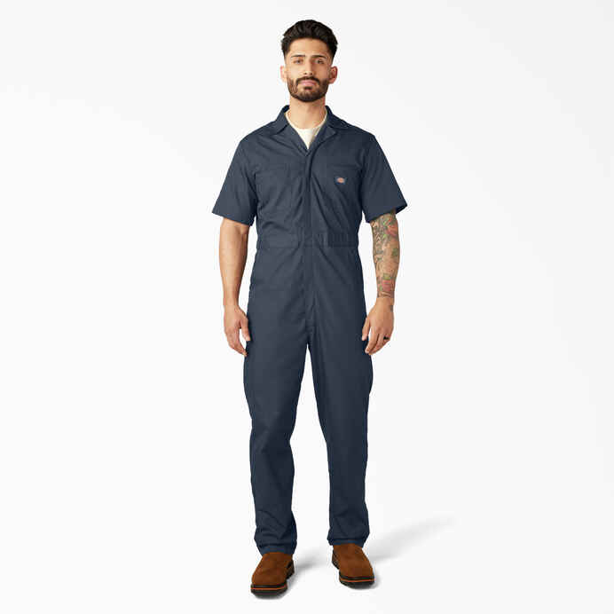DICKIES SHORT SLEEVE COVERALLS (DARK NAVY)