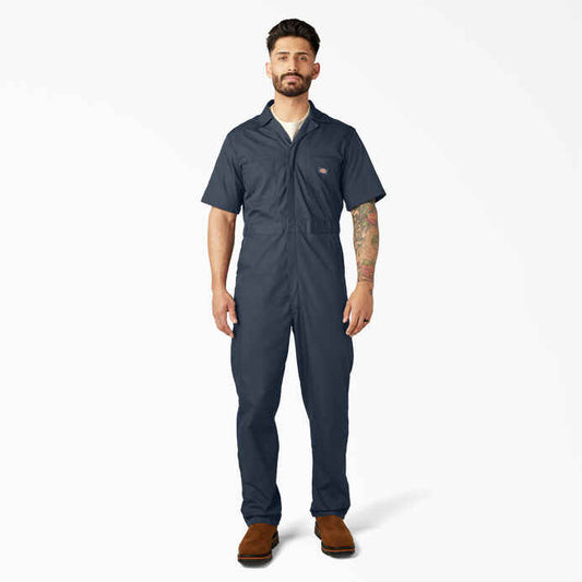 DICKIES SHORT SLEEVE COVERALLS (DARK NAVY)