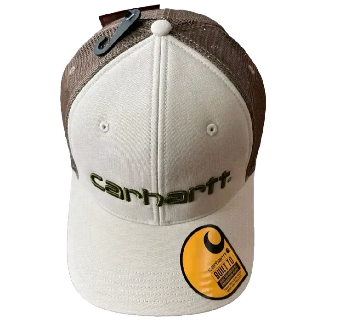 CARHARTT MESHBACK LOGO GRAPHIC CAP (OAT MILK)