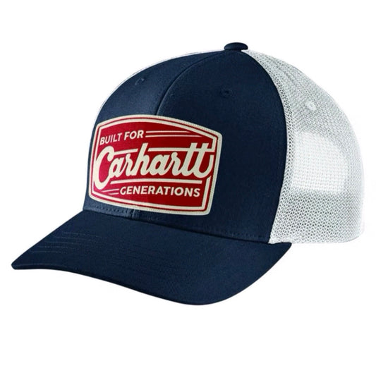 CARHARTT CANVAS MESHBACK BUILT PATCH CAP (NAVY)