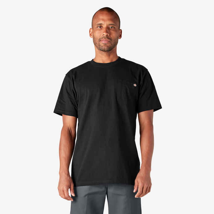 DICKIES HEAVYWEIGHT SHORT SLEEVE POCKET T-SHIRT (BLACK)