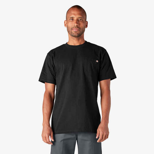 DICKIES HEAVYWEIGHT SHORT SLEEVE POCKET T-SHIRT (BLACK)