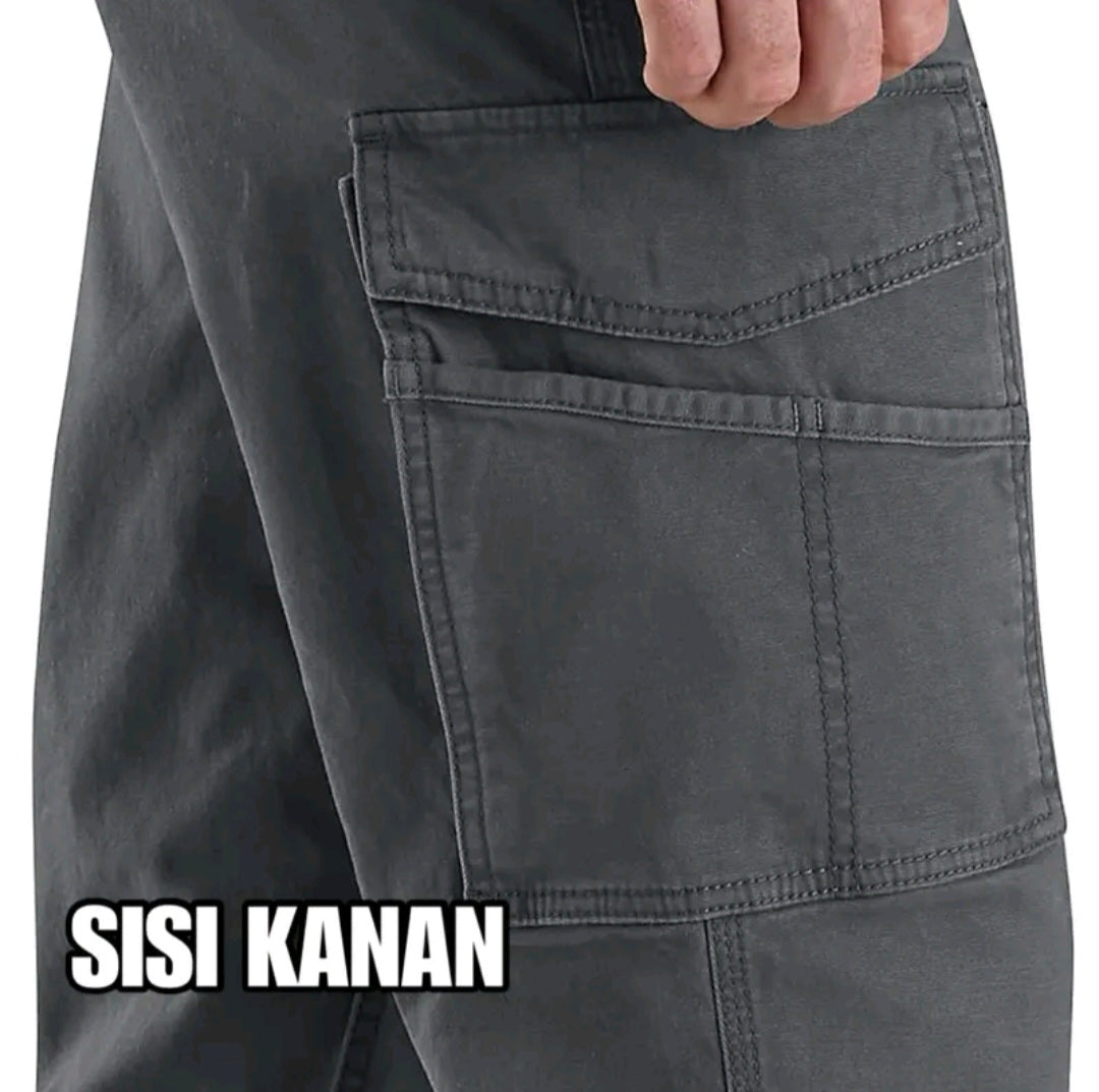 CARHARTT RUGGED FLEX RELAXED FIT
CANVAS CARGO WORK PANT (BLACK)