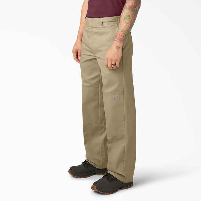 DICKIES LOOSE FIT DOUBLE KNEE WORK PANTS (KHAKI)