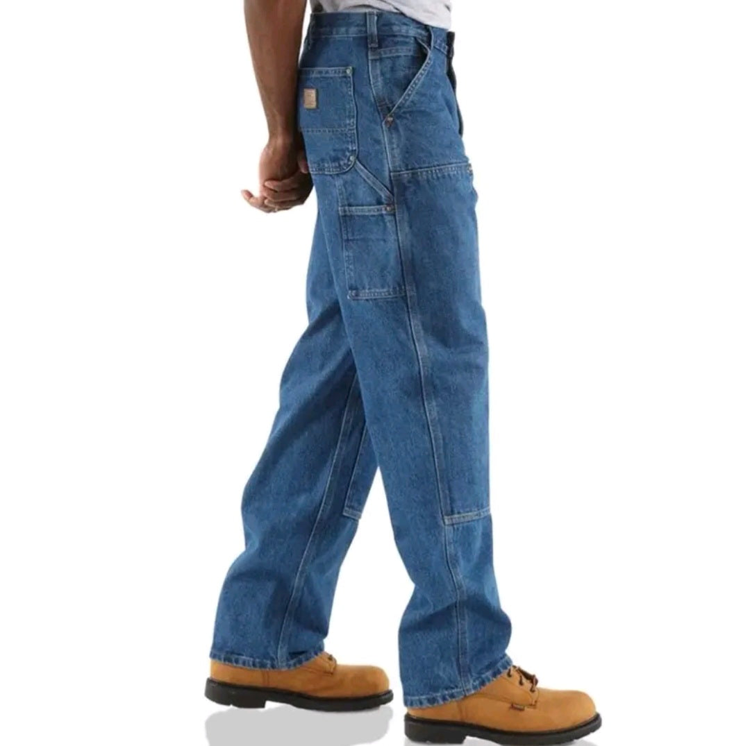 CARHARTT LOOSE ORIGINAL FIT DOUBLE FRONT WASHED LOGGER JEAN (DARKSTONE)