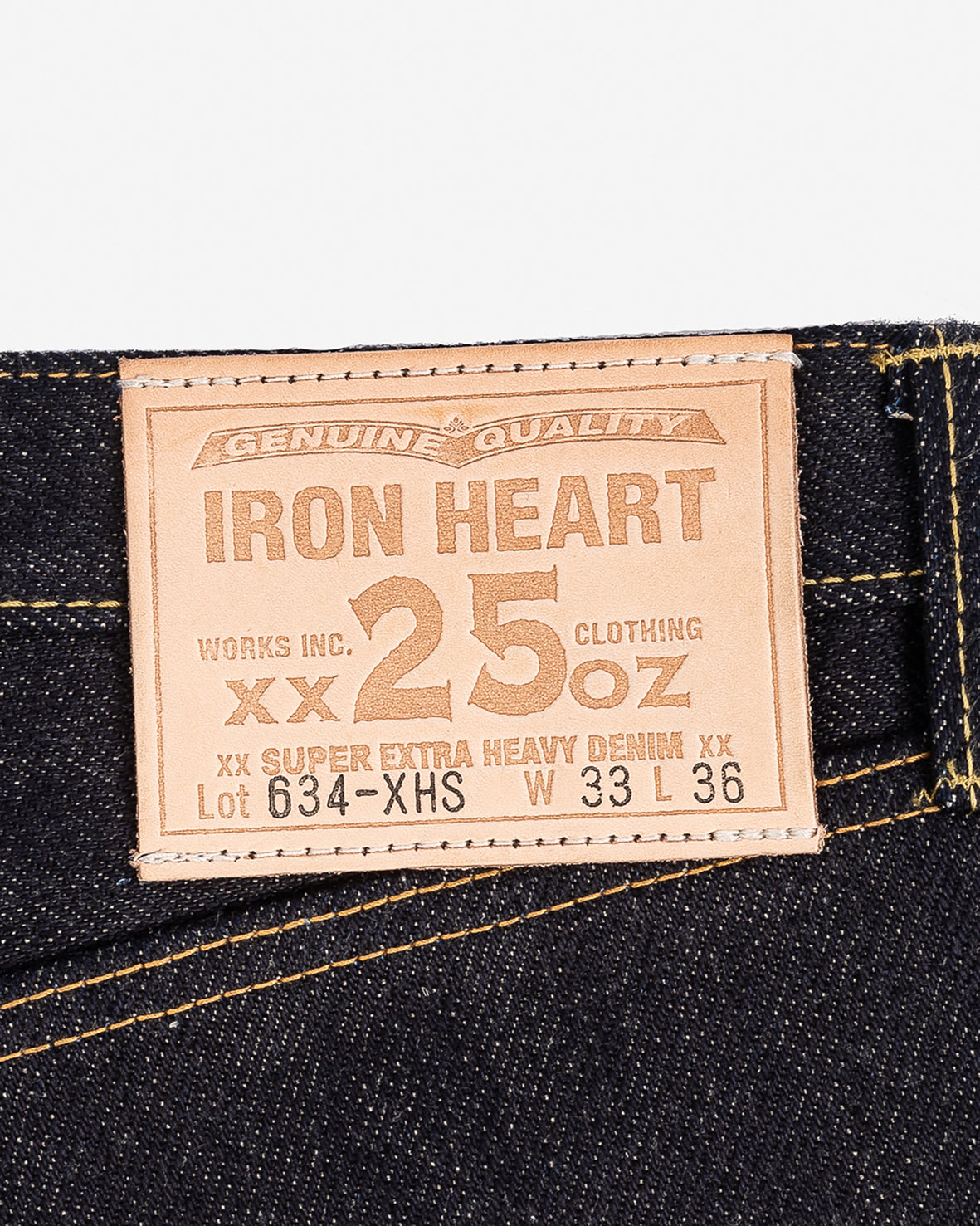 IRON HEART 634 - 250Z SELVEDGE DENIM
STRAIGHT CUT JEANS - INDIGO