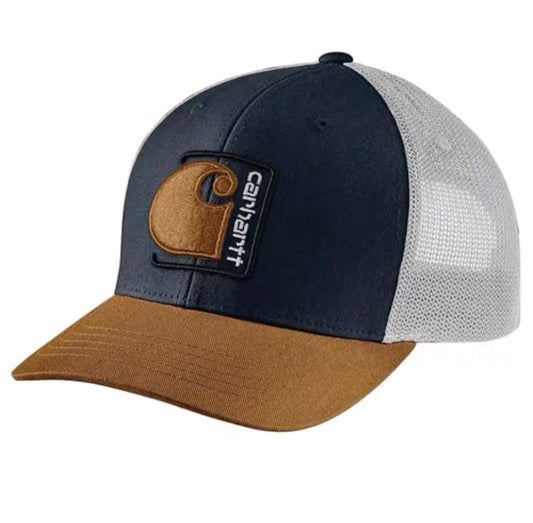 CARHARTT CANVAS MESHBACK C PATCH CAP (NAVY)