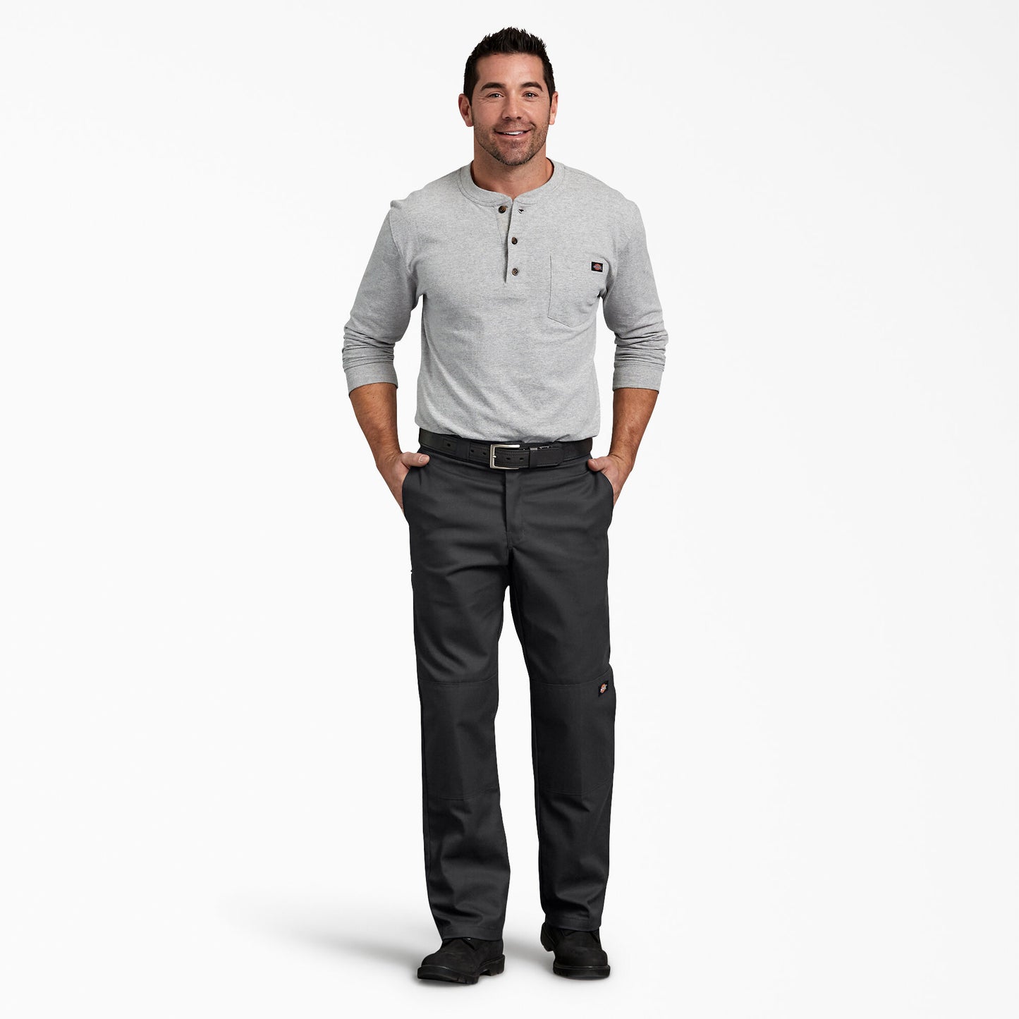 DICKIES FLEX REGULAR FIT DOUBLE KNEE WORK PANT (BLACK)