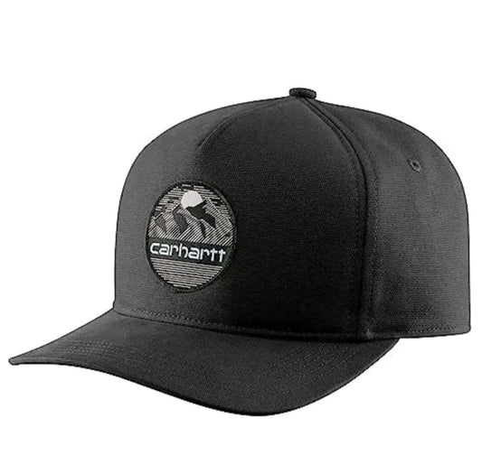 CARHARTT CANVAS MOUNTAIN PATCH CAP (BLACK)