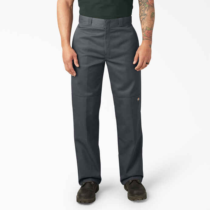 DICKIES LOOSE FIT DOUBLE KNEE WORK PANTS (CHARCOAL GREY)