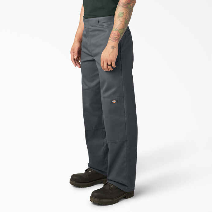 DICKIES LOOSE FIT DOUBLE KNEE WORK PANTS (CHARCOAL GREY)