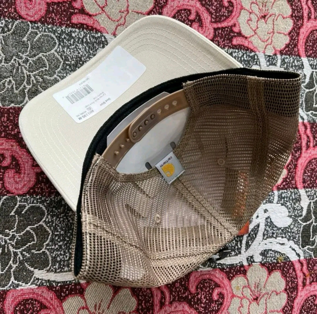 CARHARTT MESHBACK LOGO GRAPHIC CAP (OAT MILK)