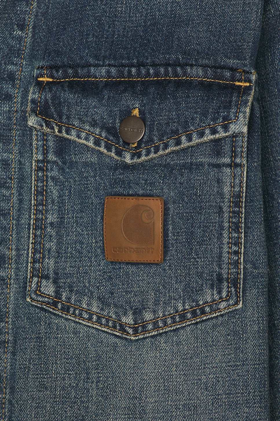 CARHARTT LINCOLN SHIRT JACKET BLUE (WORN USED WASH)